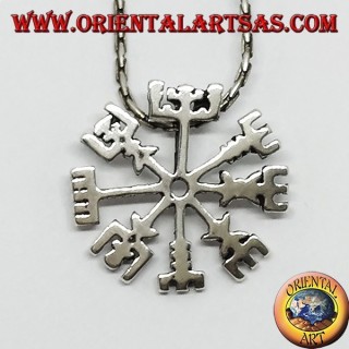 Ciondolo in argento, Vegvisir (simbolo magico)