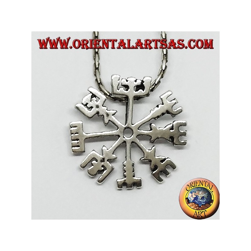 Silberanhänger, Vegvisir (magisches Symbol)