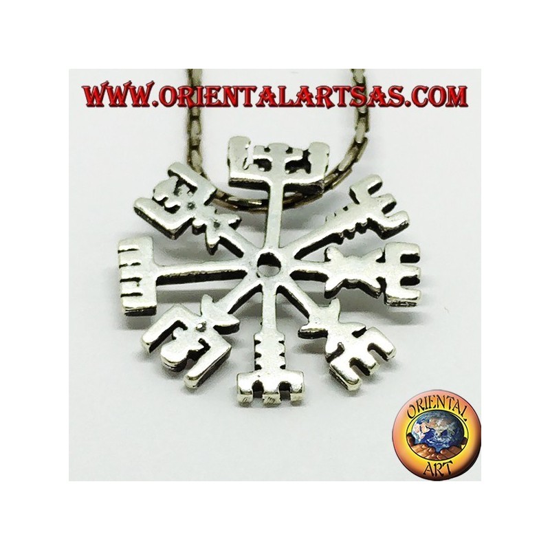 Silberanhänger, Vegvisir (magisches Symbol)