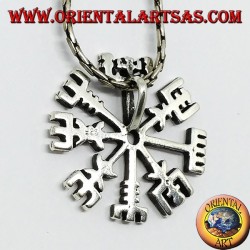 Silberanhänger, Vegvisir (magisches Symbol)