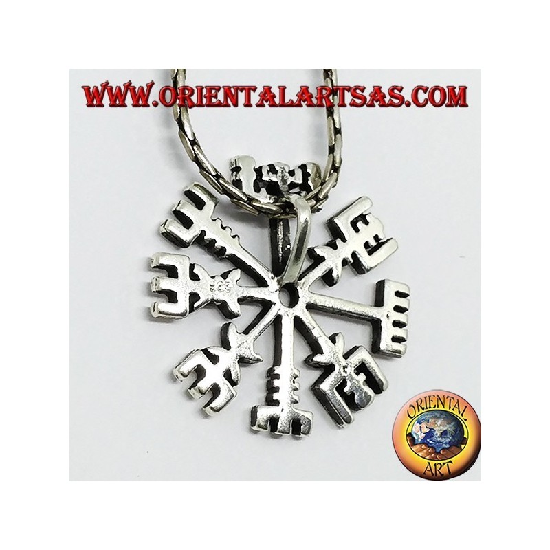 Ciondolo in argento, Vegvisir (simbolo magico)