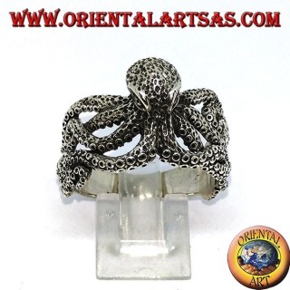 Anillo de plata del pulpo