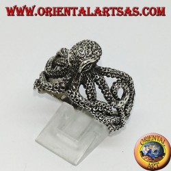 Silberner Ring der Oktopus