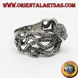 Anillo de plata del pulpo