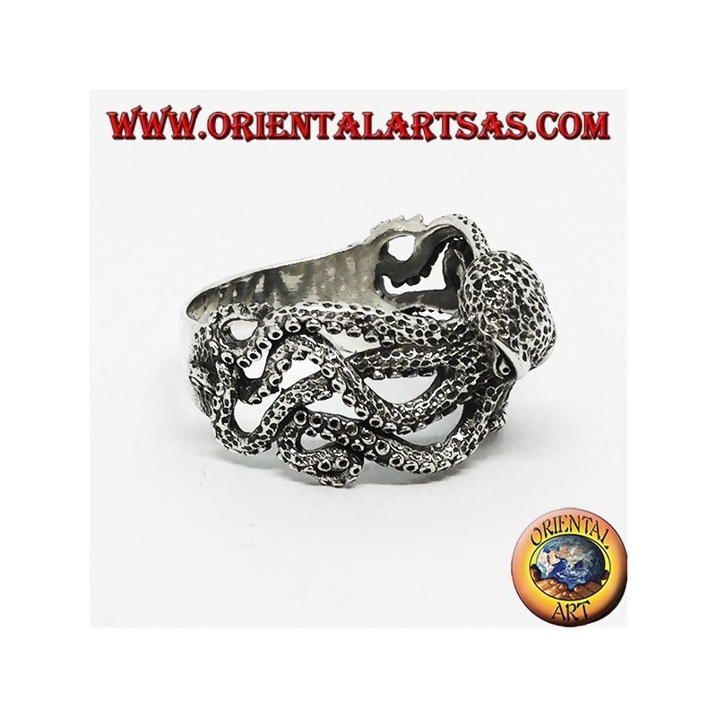 Silver ring the octopus