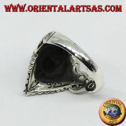 Anillo de plata, calavera con alas