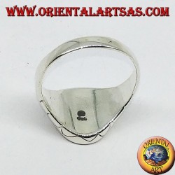 Silver ring, seal with star of David, 6-pointed star