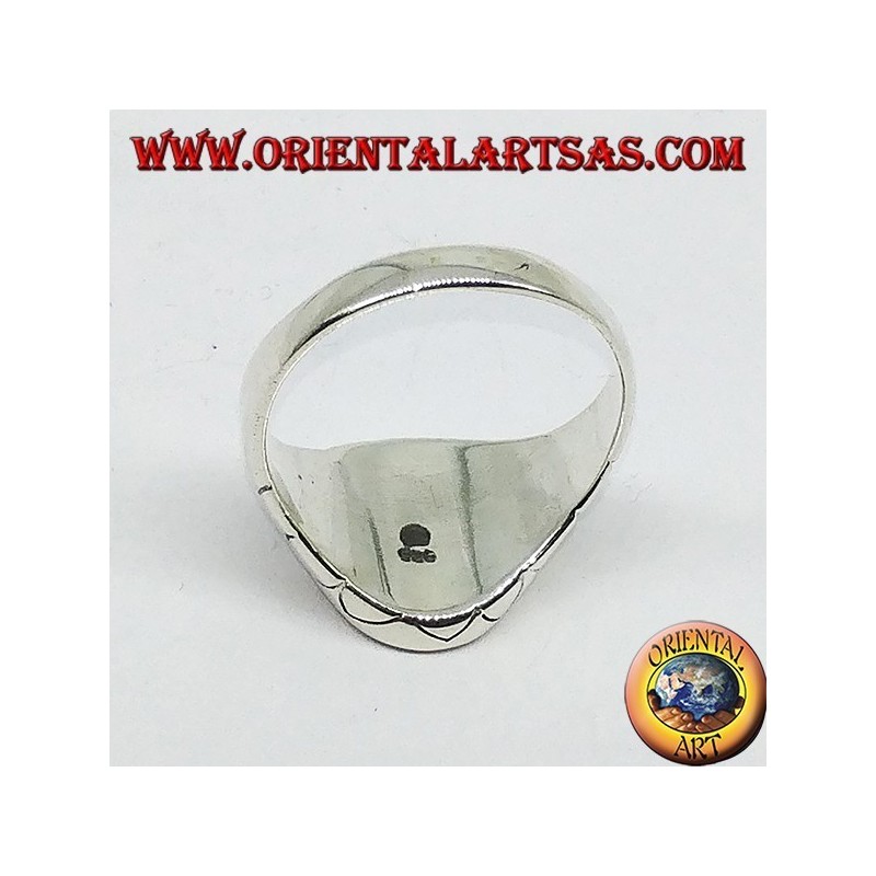 Bague en argent, sceau avec étoile de David, étoile à 6 branches