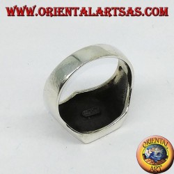 Silver ring, pentacle seal in the pentagon