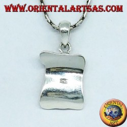 Pendentif Etoile de David incrusté sur un parchemin d'argent