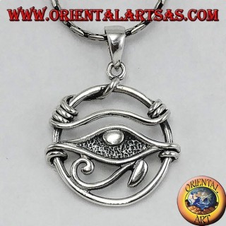 Silver pendant, eye of Horus in the circle