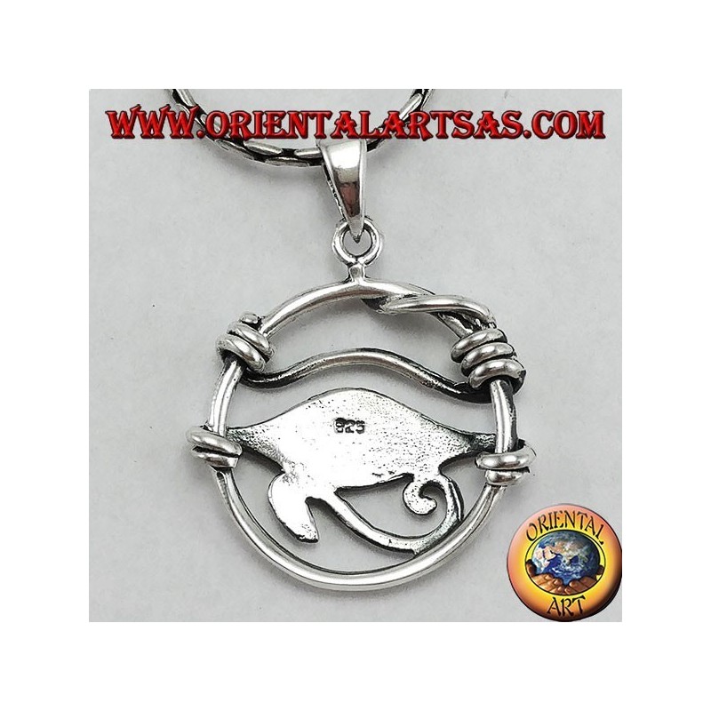 Silver pendant, eye of Horus in the circle