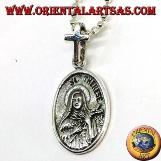 Silberner Anhänger Santa Teresa und Saint Christopher