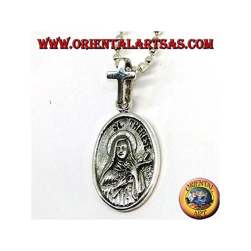 Pendentif en argent Santa Teresa et Saint Christopher