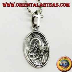 Silberner Anhänger Santa Teresa und Saint Christopher