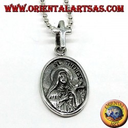 Pendentif en argent Santa Teresa et Saint Christopher