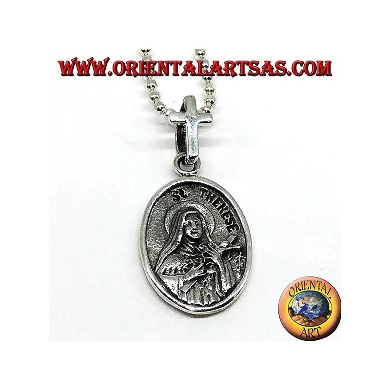 Silberner Anhänger Santa Teresa und Saint Christopher