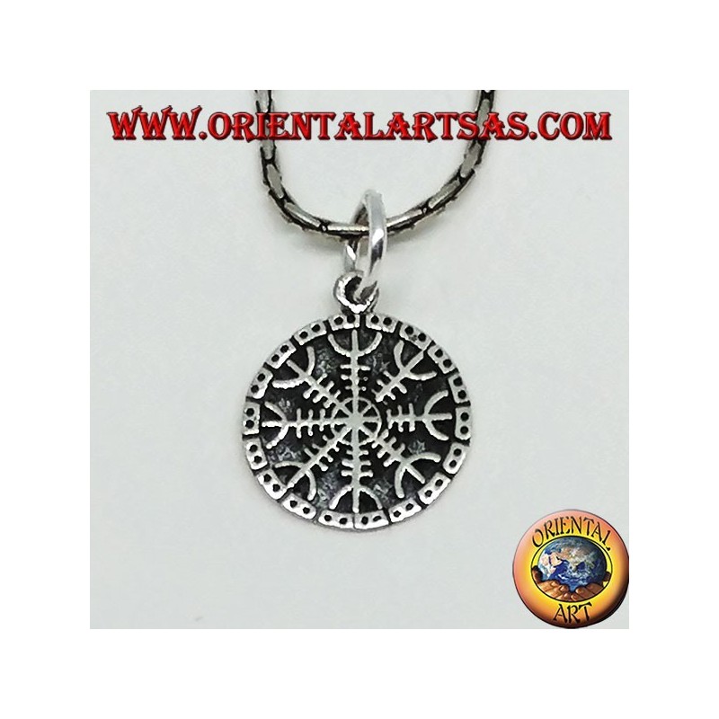 Pendentif en argent vegvisir (petit) aegishjalmur