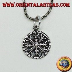 Pendentif en argent vegvisir (petit) aegishjalmur