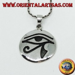 Pendant in silver, Eye of Horus (eye of Rha) inlaid
