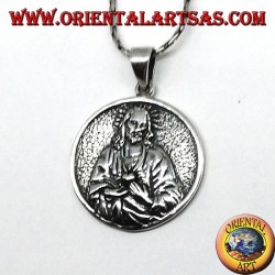 Pendant in silver Sacred Heart of Jesus