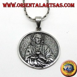 Anhänger in Silber Heiligstes Herz Jesu