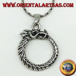 Silberanhänger, Drache Uroboro ouroboros