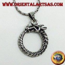 Silberanhänger, Drache Uroboro ouroboros