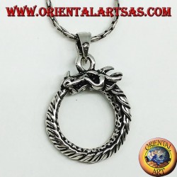 Colgante de plata, dragón uroboro ouroboros