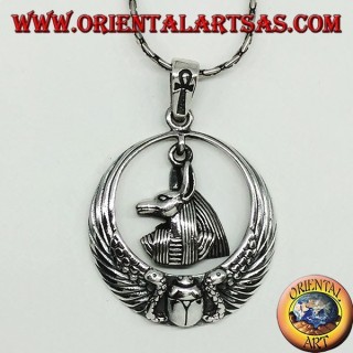 Pendentif en argent, guide Anubis des âmes
