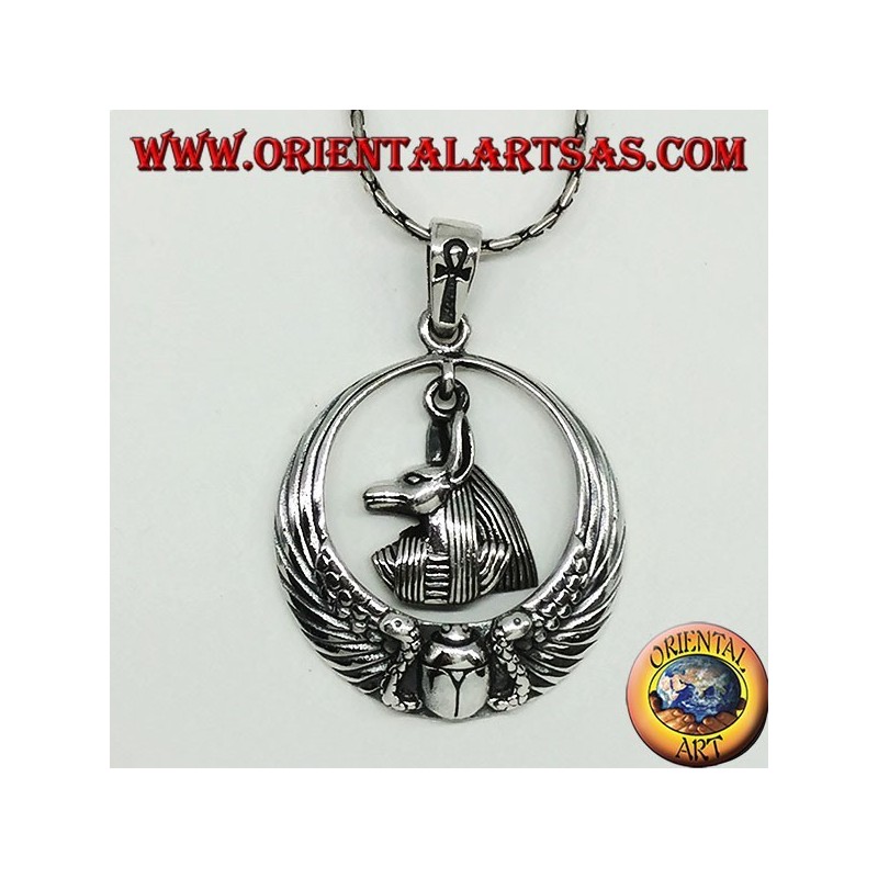 Pendentif en argent, guide Anubis des âmes