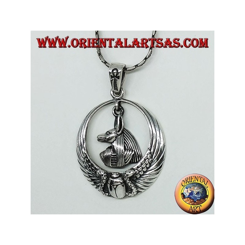 Pendentif en argent, guide Anubis des âmes