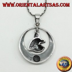 Silver pendant, Anubis guide of the souls