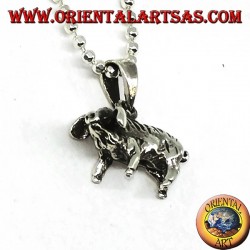 Silver pendant, wild boar or pig