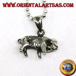 Colgante de plata, jabalí o cerdo