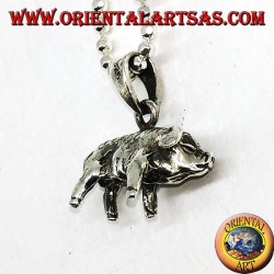 Pendentif en argent, sanglier ou cochon
