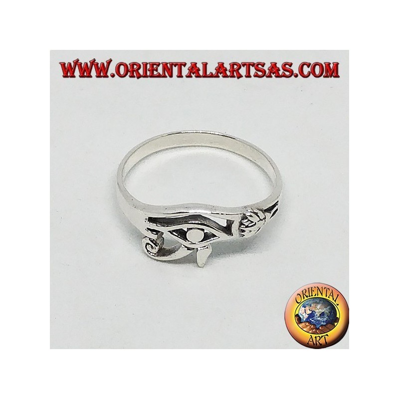 Anillo de plata pequeño ojo de Horus y el Ojo de Ra
