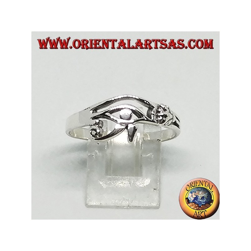 Anillo de plata pequeño ojo de Horus y el Ojo de Ra