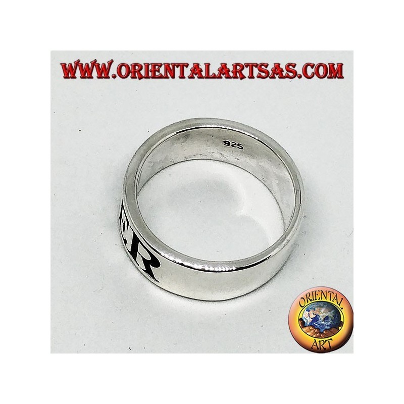 Anello in Argento Fascia BIKER | Stile Rock e Moto