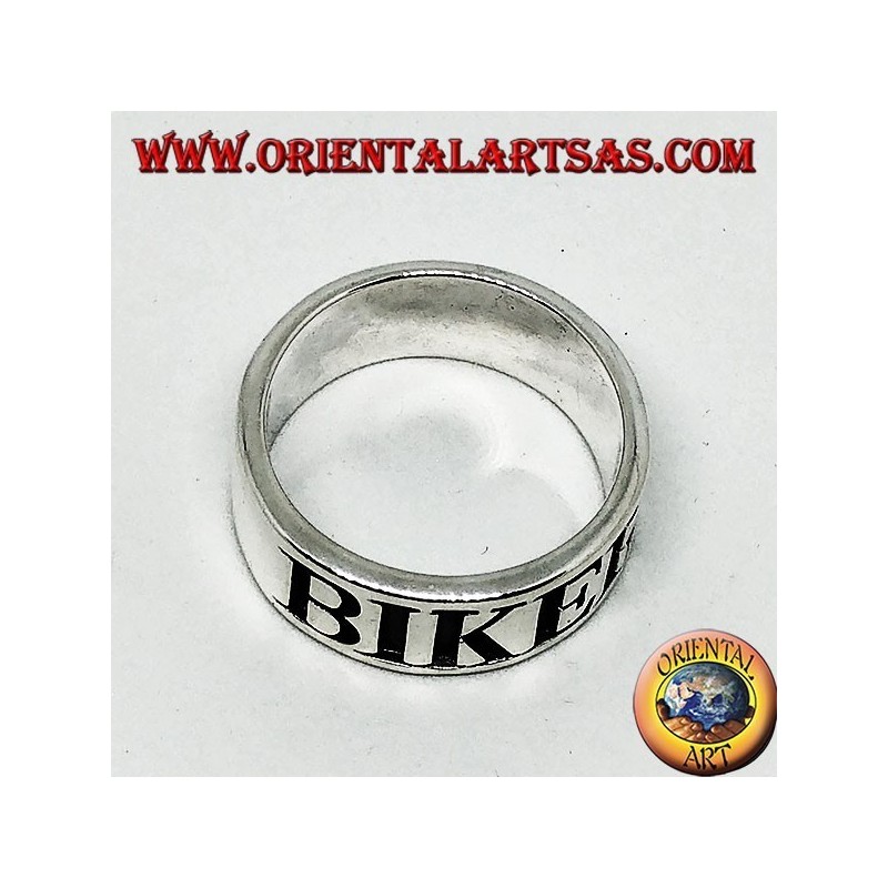Anello in Argento Fascia BIKER | Stile Rock e Moto