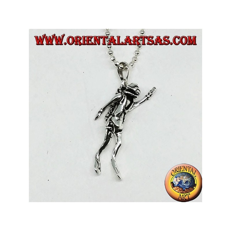 Diver's beweglicher Silberanhänger