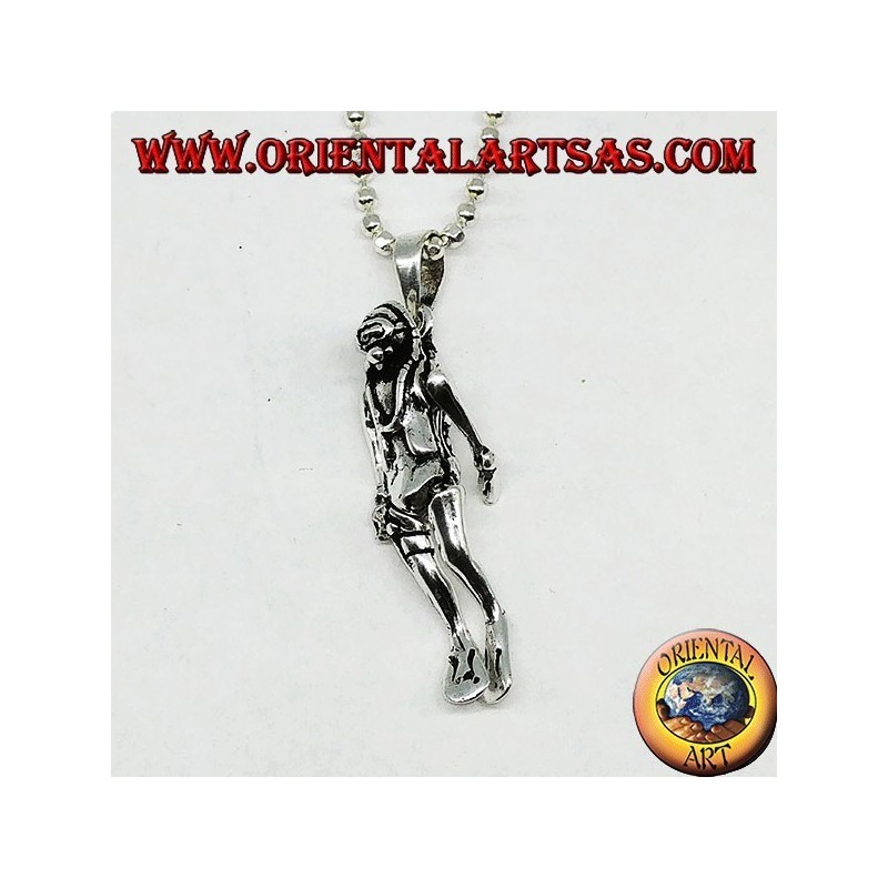 Pendentif portable du plongeur en argent