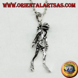 Pendentif portable du plongeur en argent