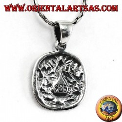 Pendant in silver Square and Compasses superimposed, freemason symbol