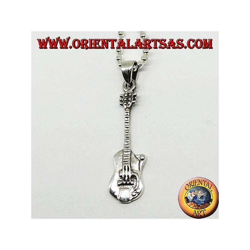 Pendentif Argent Guitare Electrique