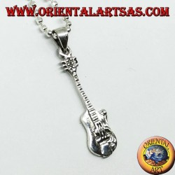Colgante de plata guitarra electrica