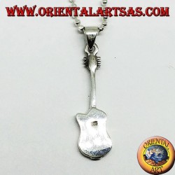 Colgante de plata guitarra electrica
