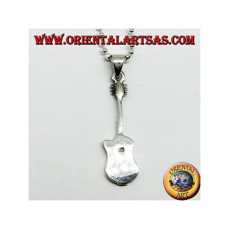 Silver Pendant Electric Guitar