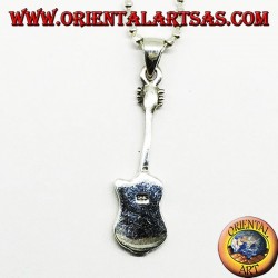Pendentif Argent Guitare Electrique