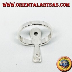 Bague en argent avec ankh, clé de vie ou croix ansata